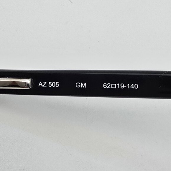 Aztec Collection AZ505 Gunmetal Gloss Black Aviator Eyeglasses Frame w Flexhinge - Picture 8 of 12